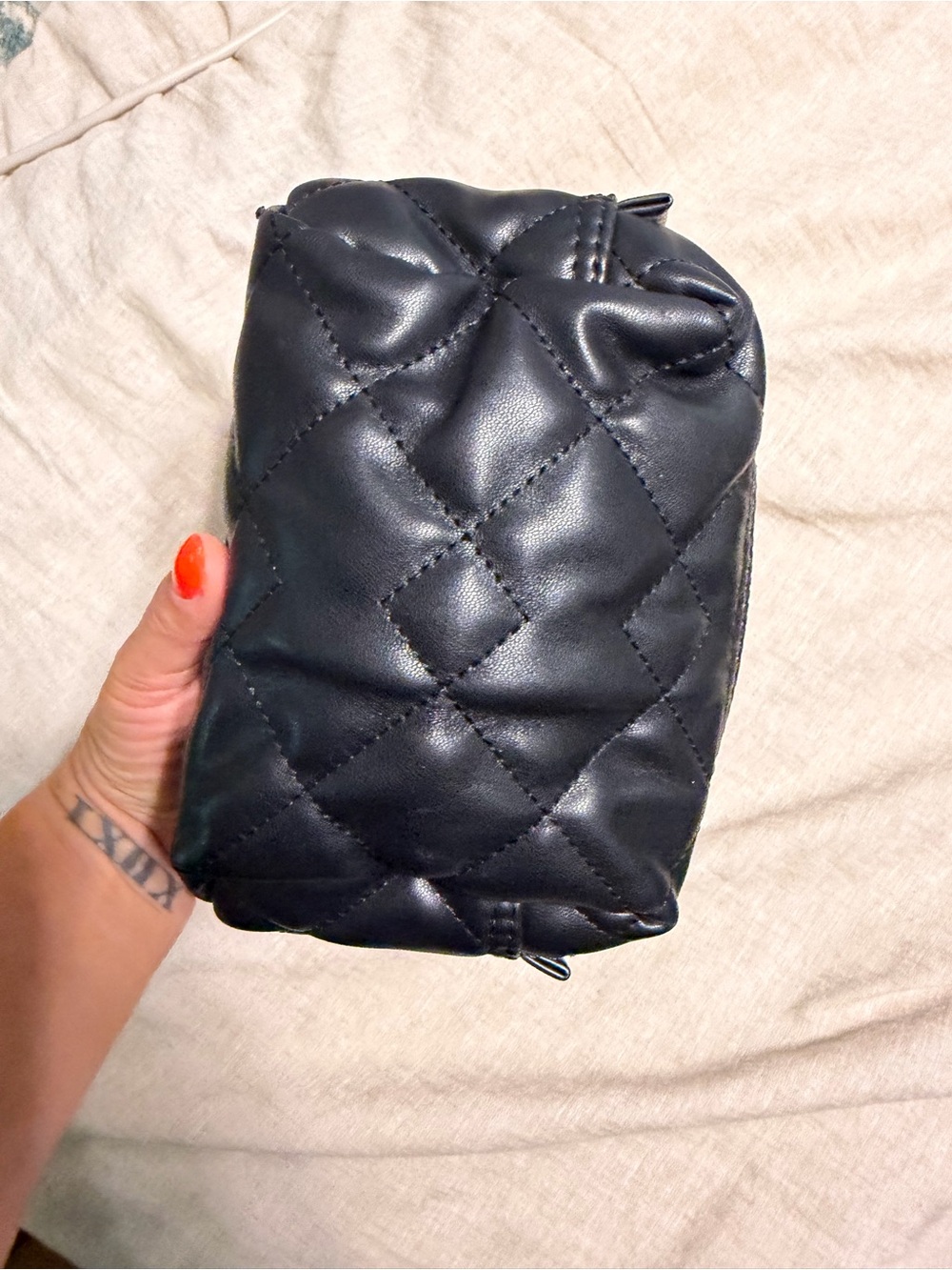 Marc Jacobs Moto Quilted Cosmetic Pouch in Black - Picture 3 of 12